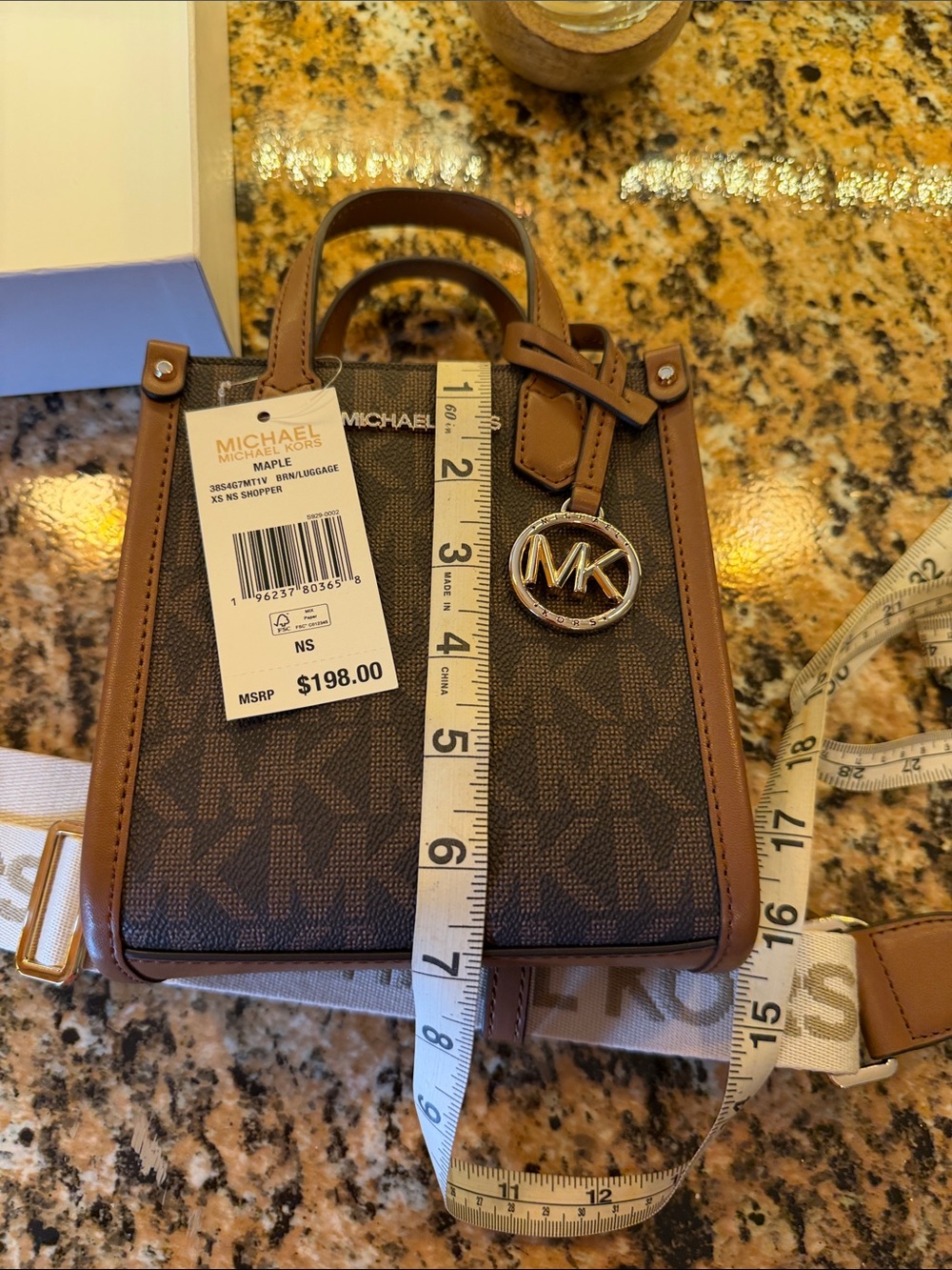 Michael Kors Brown/Maple Signature Mini Tote with Gold Hardware - Picture 7 of 13